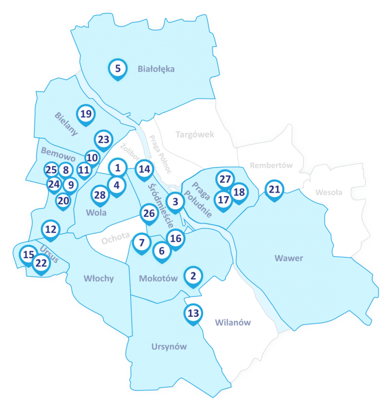 Mapa nieruchomości Warszawa